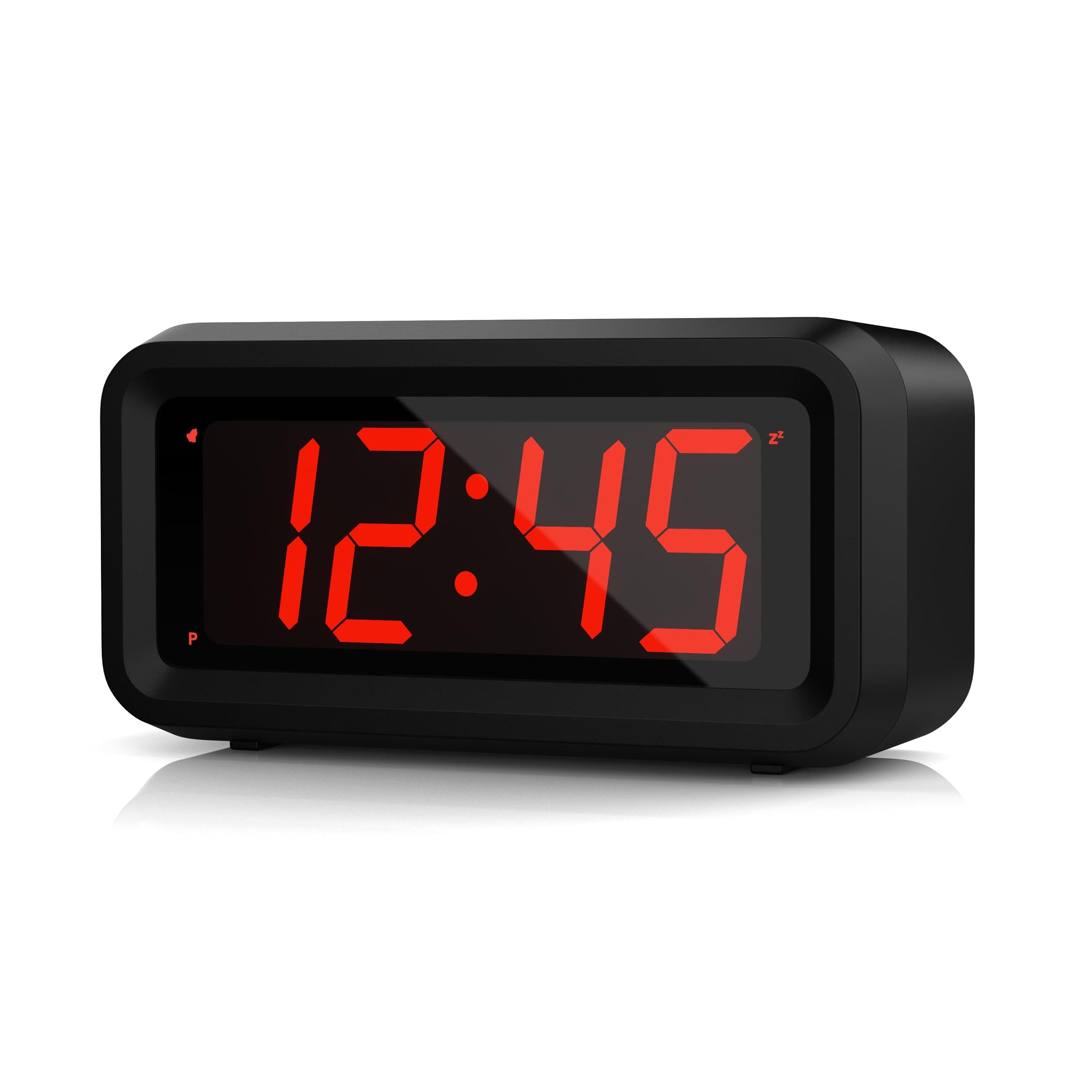Alarm Clock, LED Digital Clock, Small Wall Clock, Battery Operated, Adjustable 3-Level Led Brightness, Dim Night Mode, 12/24Hr, Cordless, Constantly 1.2'' Digits Display for Bedroom/Travel,Easy to Set