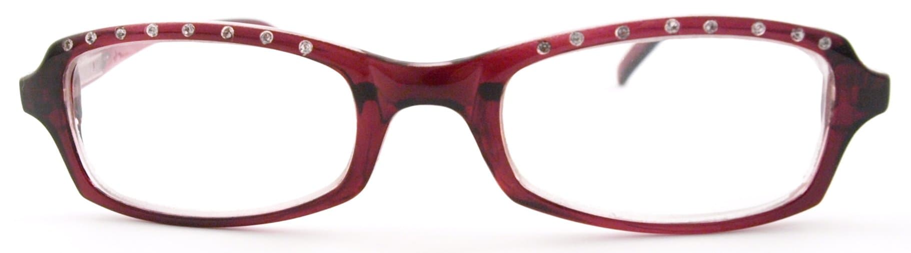 FUSHIDAR778 Rhinestone Rectangular Reading Glasses for Women