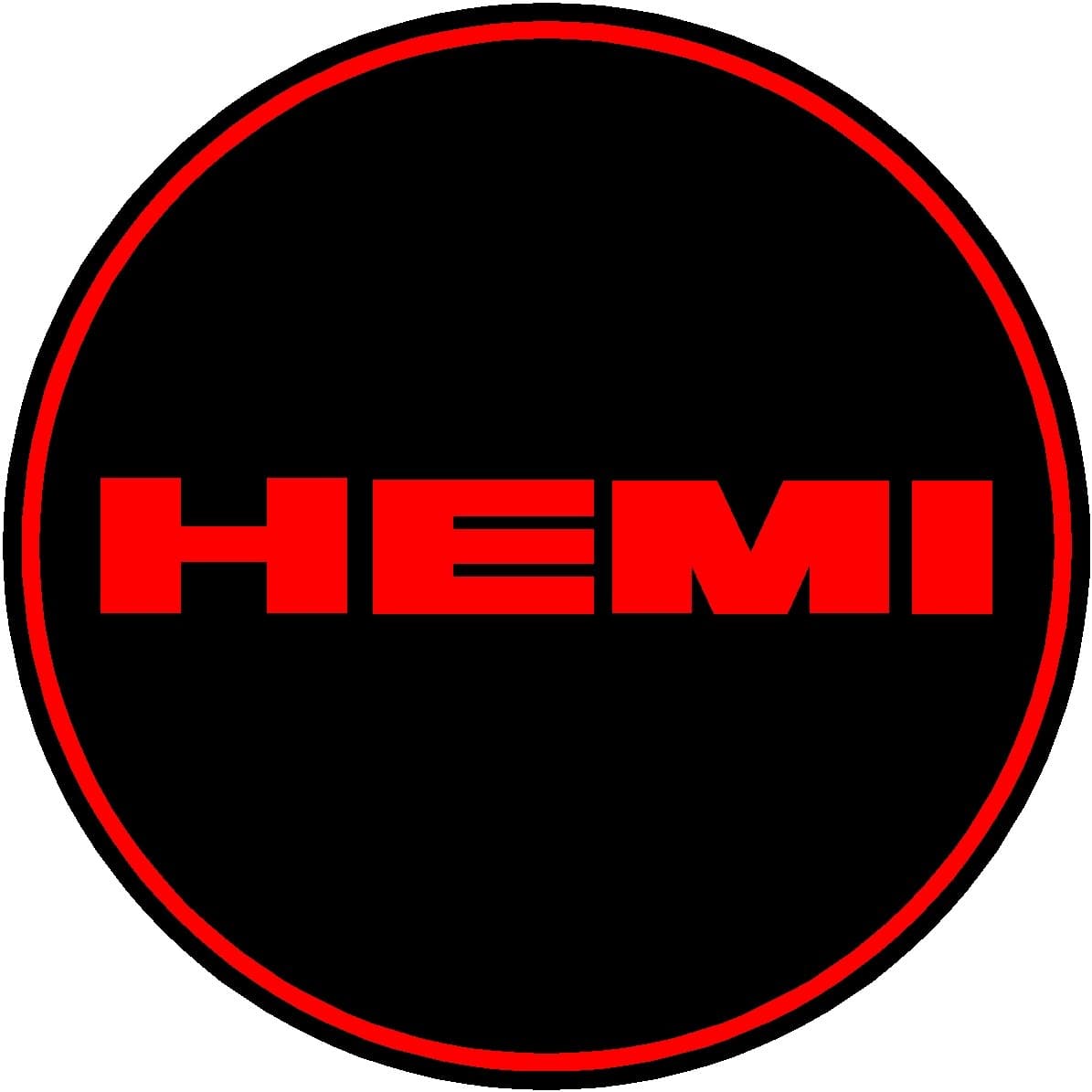 Hemi Black and Red Replacement Decal Sticker 6 Piece Set (2")
