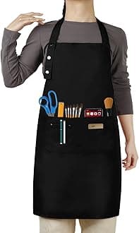 Button apron gray