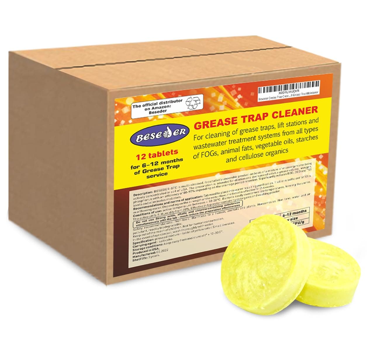 Beseder Grease Trap Cleaner (1 Count (Pack of 12))