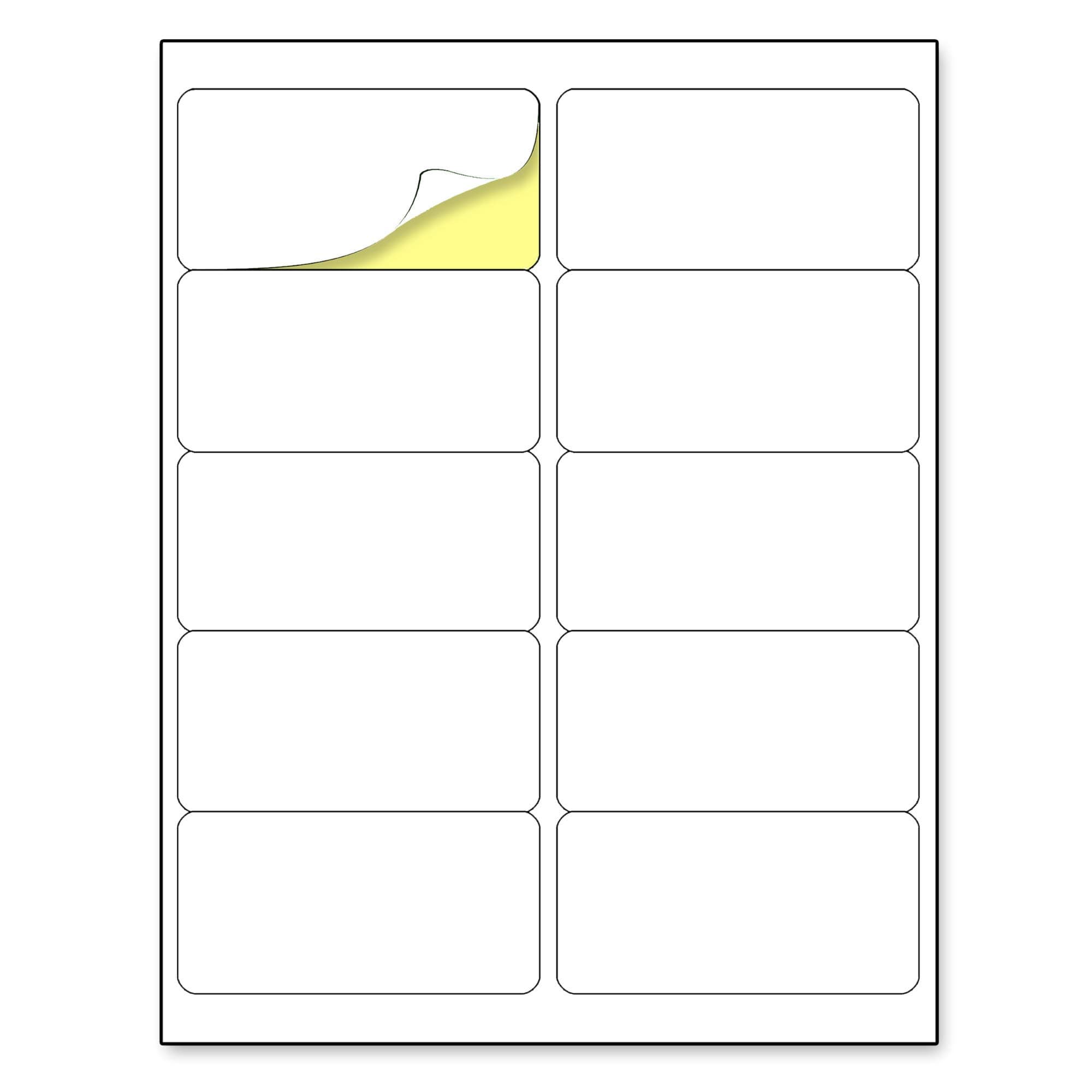 (2" x 4") 30 Sheets, Matte White Sticker Label, Laser/Inkjet Printing - 10 per Page