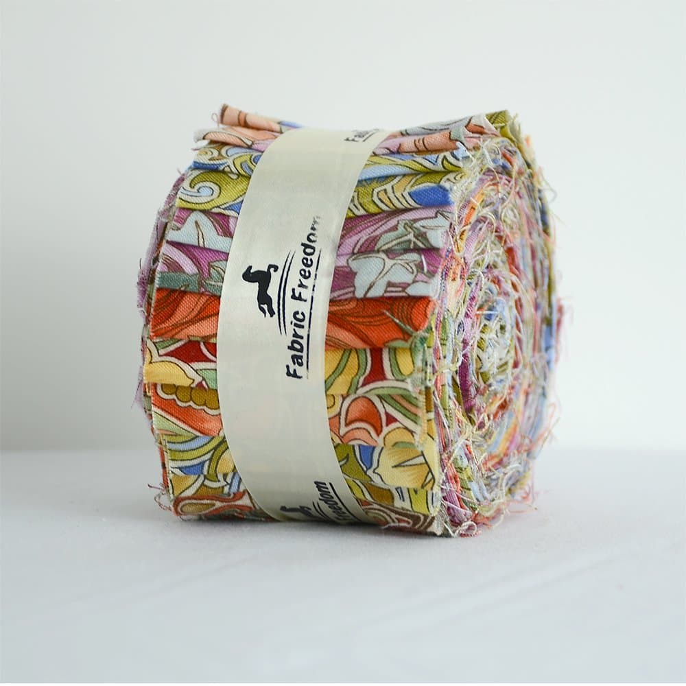 100% Cotton Jelly Rolls Fabric Material for Quilting, Patchwork, Sewing Age of Elegance Design by Fabric Freedom - Pack of 20 Strips (2.5 inch Width x 42 inch Length) Approximately 1.25 Metres
