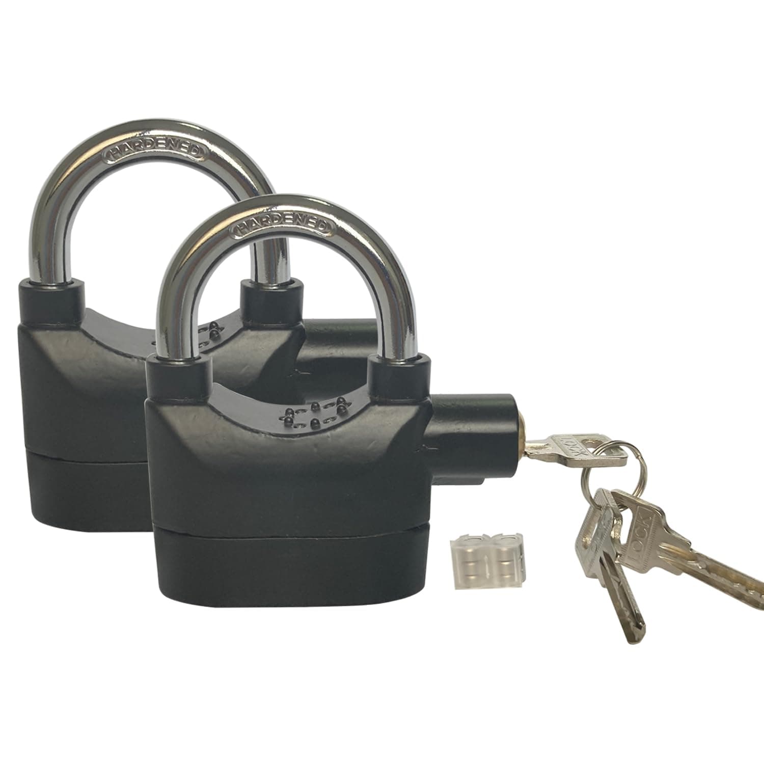 Alarm Lock 110dba Universal Security Alarm Lock System Anti-Theft for Door Motor Bicycle Padlock with 3 Keys (2PCS)