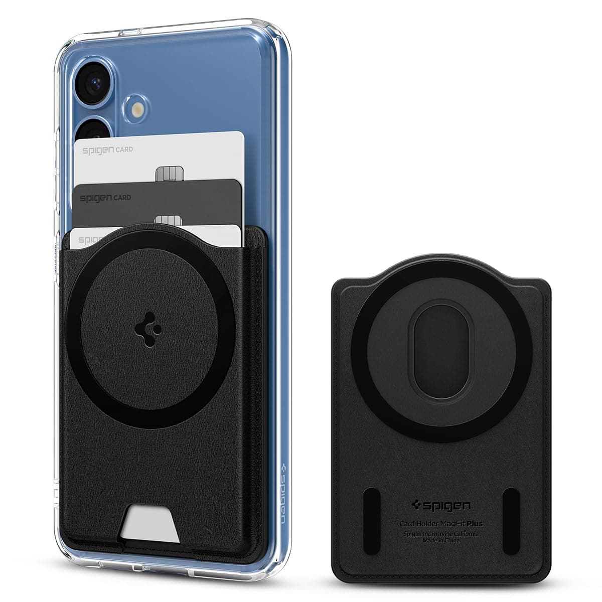 Valentinus MagFit+ Magnetic Wallet Card Holder 3-Cards Compatible with Samsung Galaxy S26/ S26 Plus/ S26 Ultra / S25 Series/Z Fold 7, MagSafe Accessories - Black