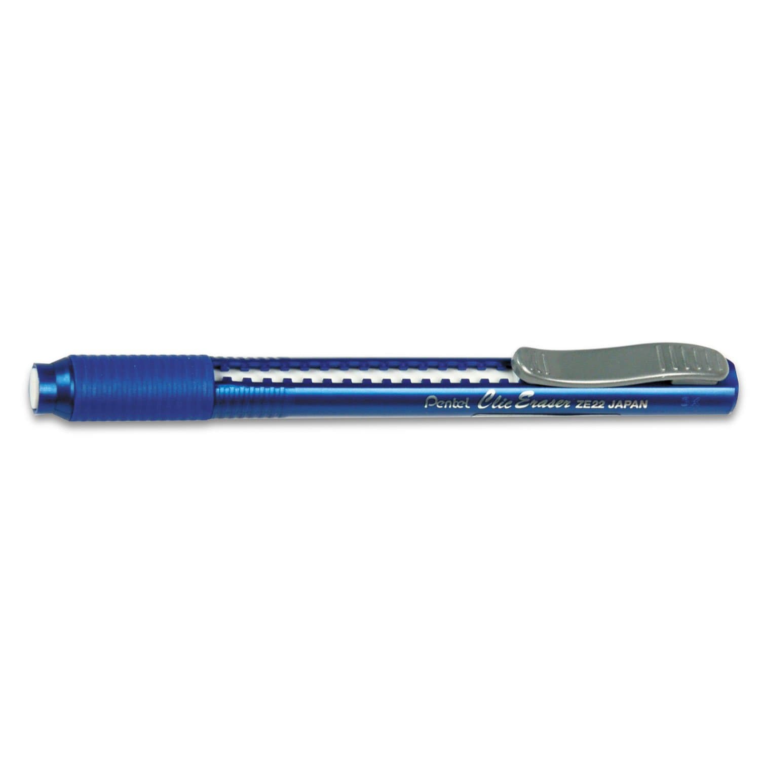 Clic Retractable Eraser, Refillable, Blue Barrel (PENZE22C)