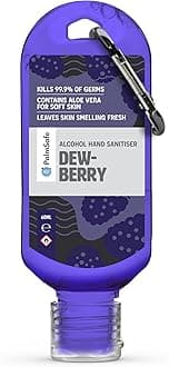 Palm Safe Dewberry Alcohol Hand Sanitiser 60 ml Clip Bottles