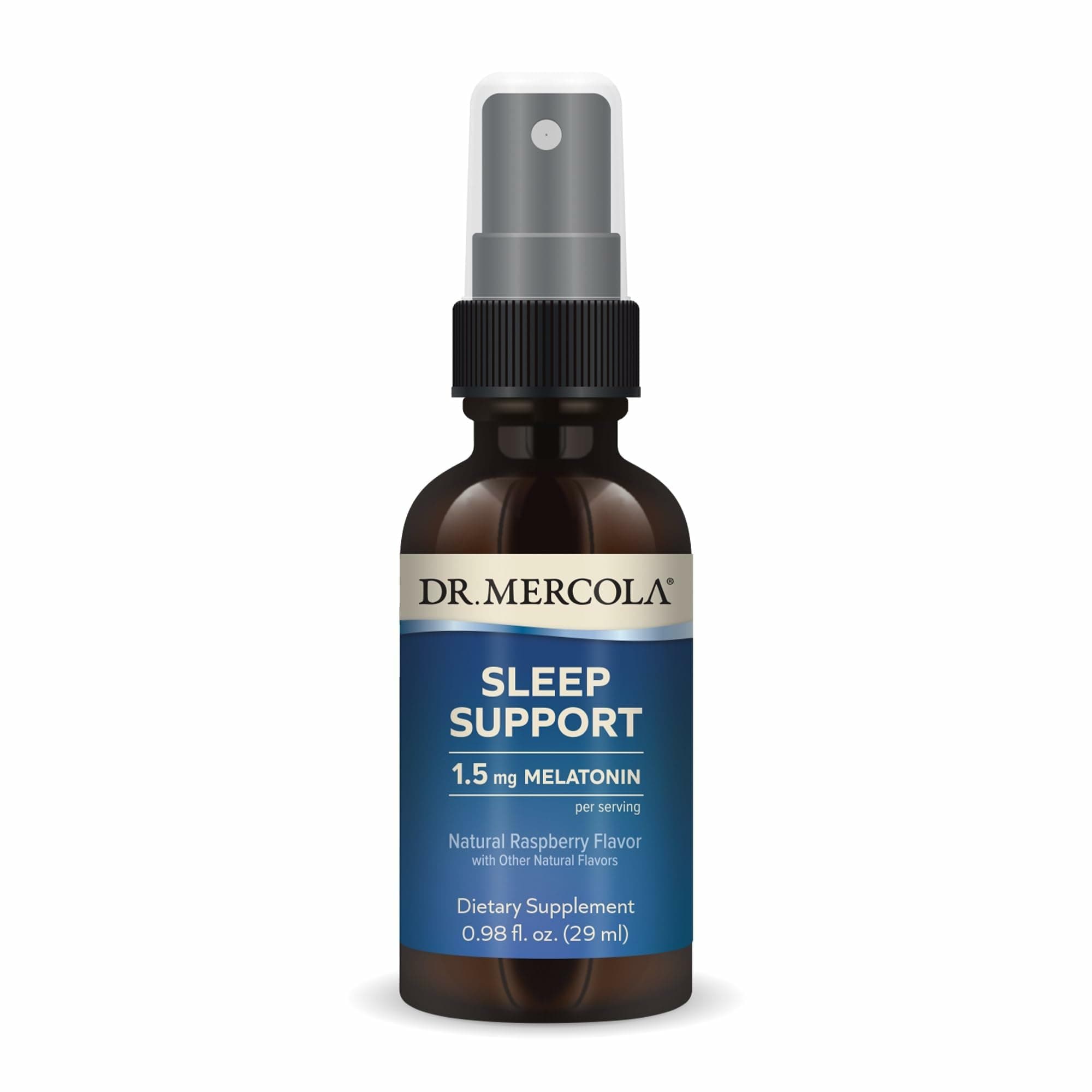 Sleep Support with Melatonin Spray - Supports Restful Sleep - Non-GMO, Gluten-Free & Soy-Free - Natural Raspberry Flavor - 0.98 fl oz (35 Servings)