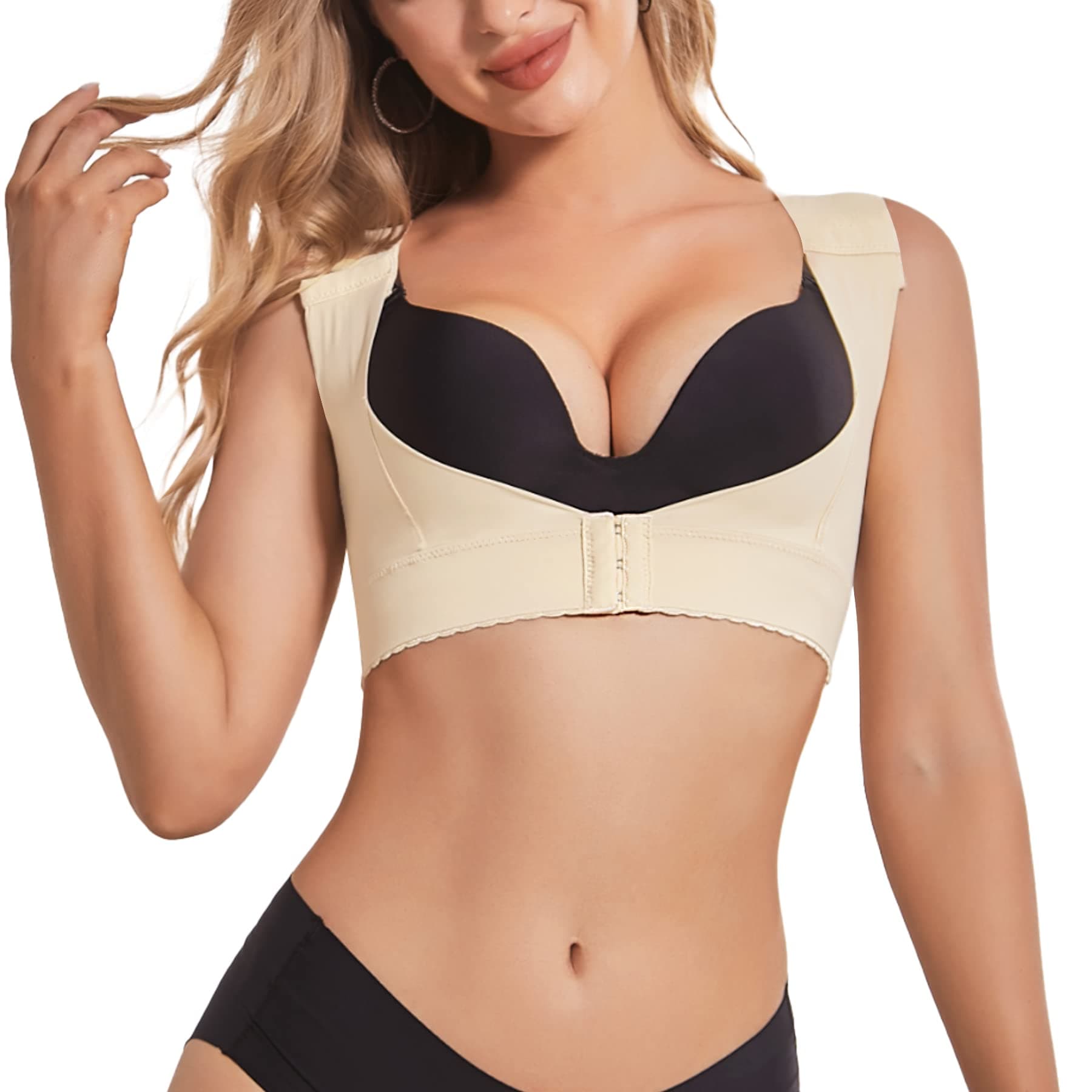 YERKOADShaper Tops for Women Lifter Breasts Posture Corrector Back Support Compression Shapewear