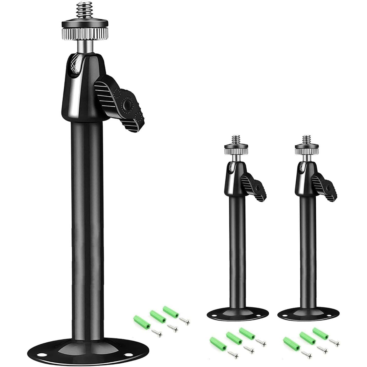 Security Camera Wall Mount 5.5inch for CCTV Bullet Camera, Akenhety Camera Mount for Arlo Camera Wall Ceiling Mount Bracket(3 Packs, Black)