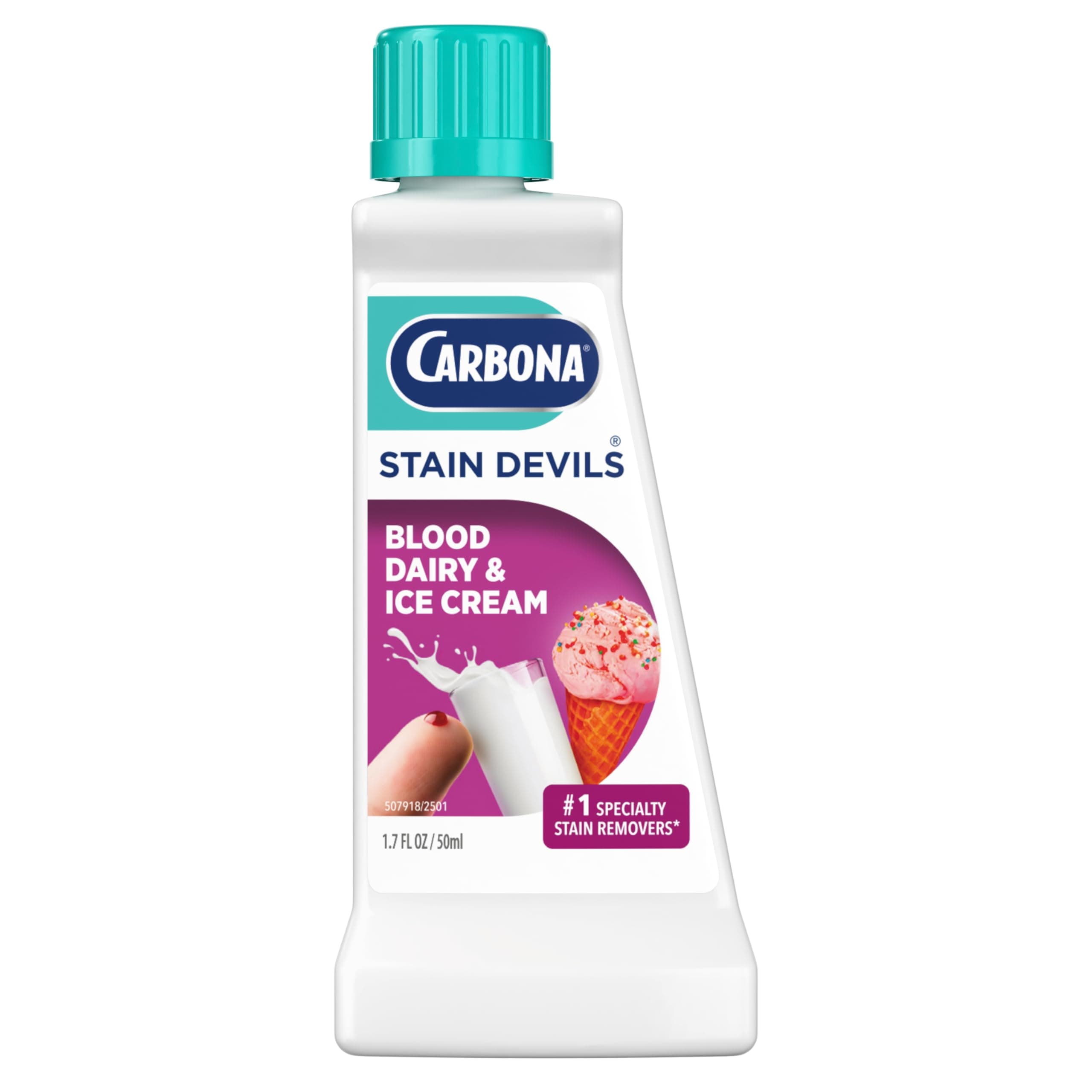 Carbona White 50 ml Stain Devils #4 Blood, Dairy & Ice Cream Stain Remover , 406/24