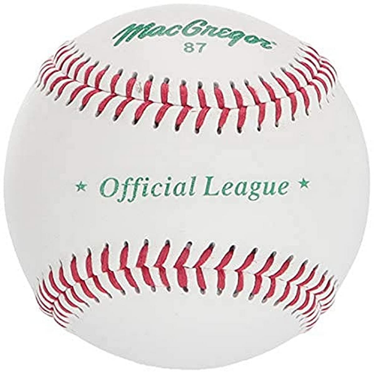 MacGregor87 Official Split Baseball, Leather (One Dozen) , White Pearl