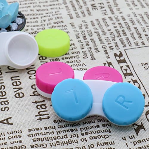 Cavye 12 Pack Colourful Contact Lens Case Box Holder Container Soak Storage Eyecare Kit