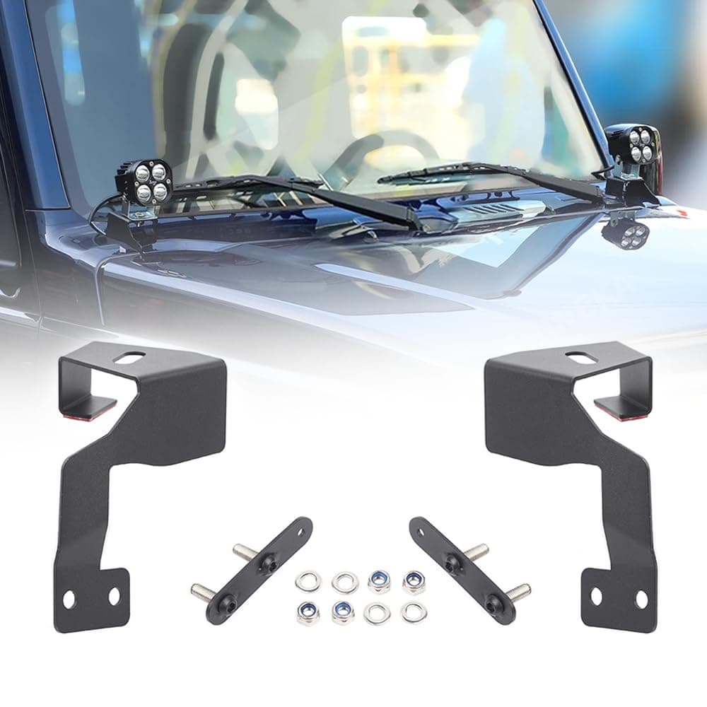 Light Mount Bracket A-Pillar LED Work Lamp Mounting Brackets Holder for Suzuki Jimny 2019 2020 2021 2022 2023 2024 Exterior Accessories (Left + Right)