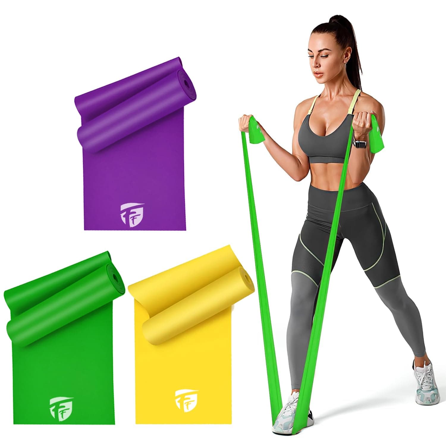 FirstFit Resistance Loop Bands | Elastic Exercise Band Set | Best Resistant Workout Loops for Booty, Glute, Leg & Thigh Exercising