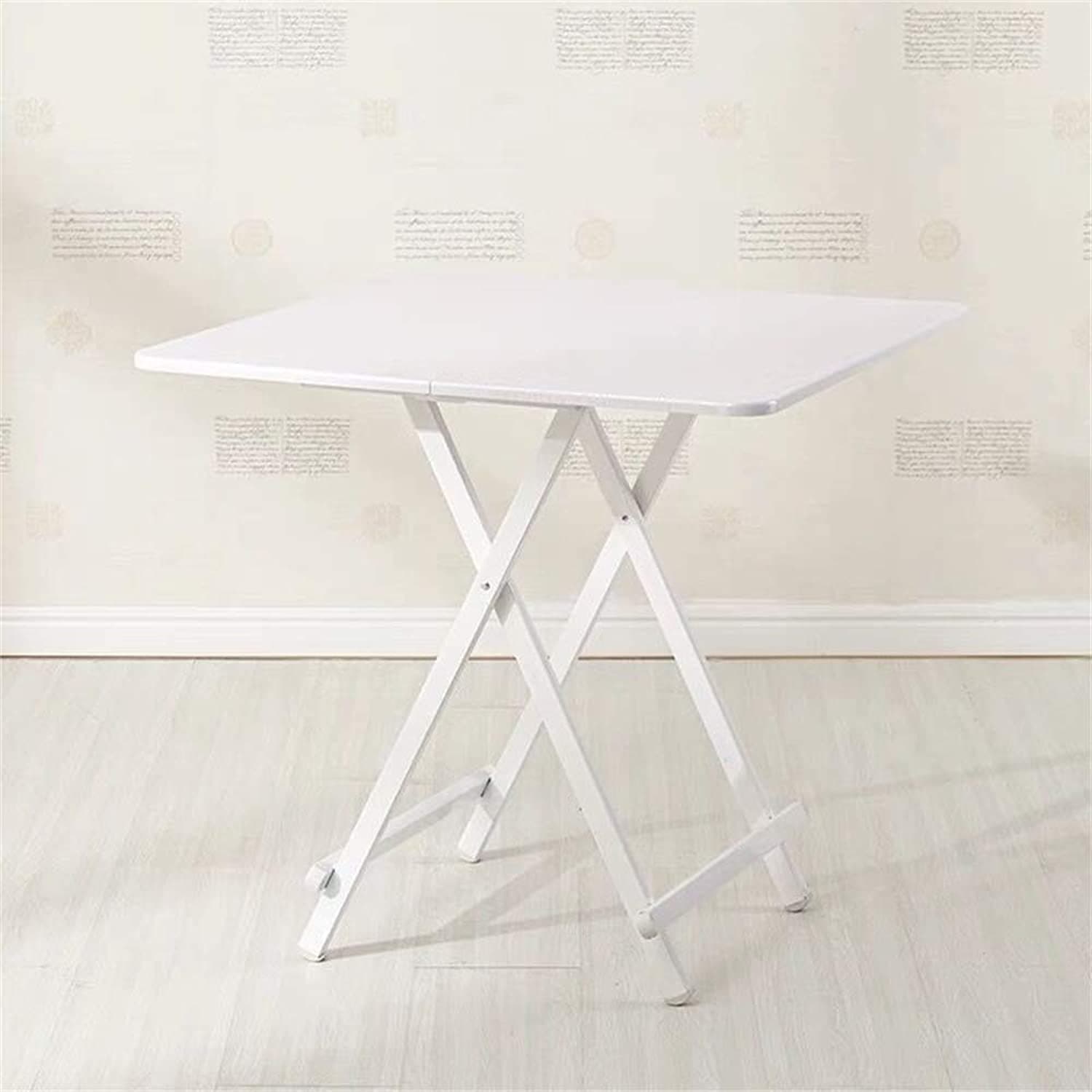 KH Multifunctional Folding Table - Portable Square Dining Table for Garden, Picnic & Coffee (White)