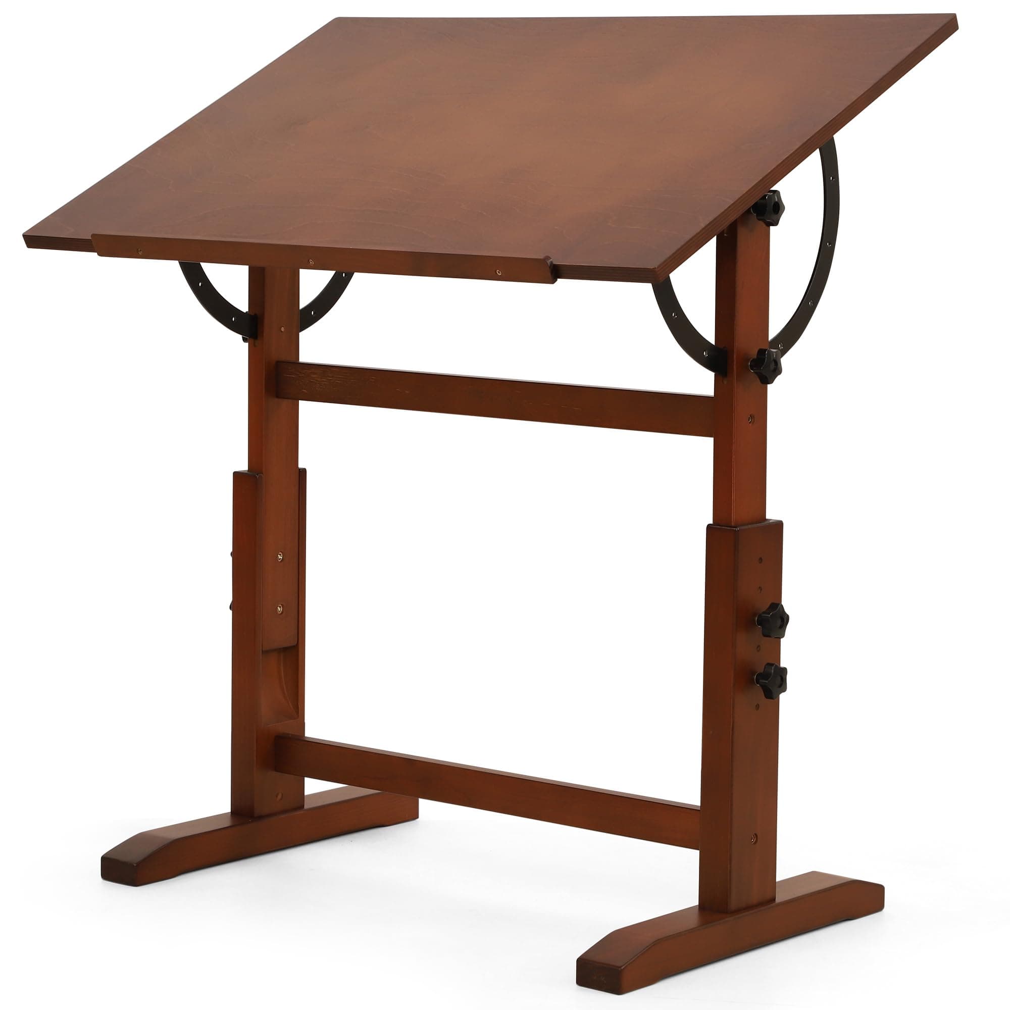 VISWIN Wood Drafting Table for Adults, 24'' x 35" Drawing Table with Adjustable Height & Angle for Art Studio, Solid Pine Wood Artist Desk for Drawing, Drafting, Writing, Reading, Sketching