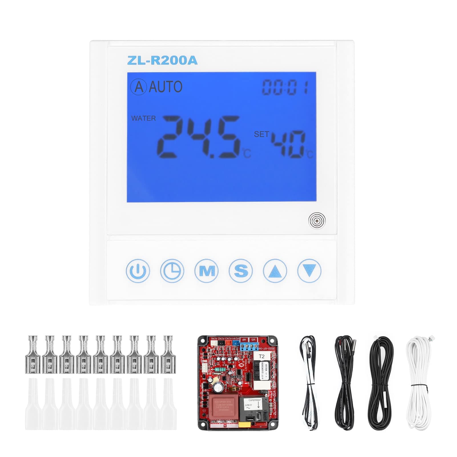 Eryue Universal Air-Source Water Heating Controller Heat Pump Auxiliary Heating Control d Antifreeze Auto Deforst Water Flowing Warning with Sensors FA s Function