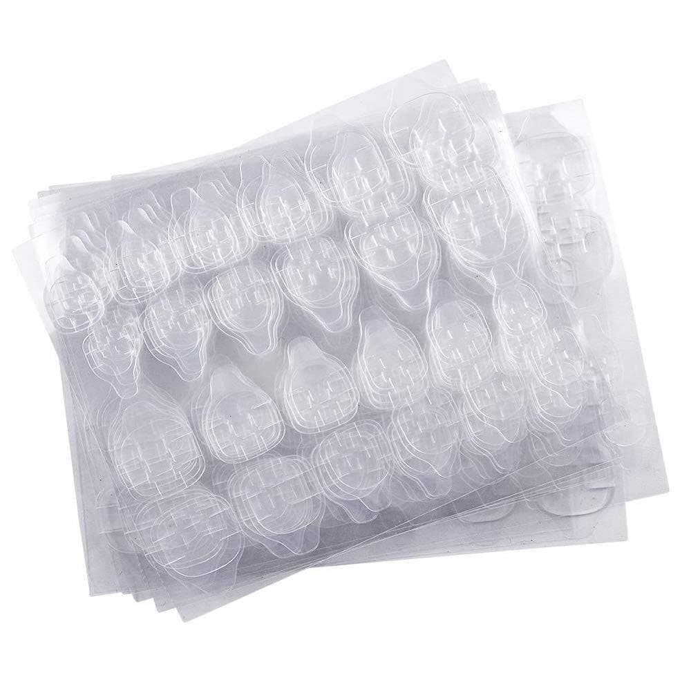 10 Sheets (240Pcs) Double-Side Nail Adhesive Tabs, Glue Stickers False Jelly Gel Tabs Transparent Flexible Fake Nails Tab For Manicure