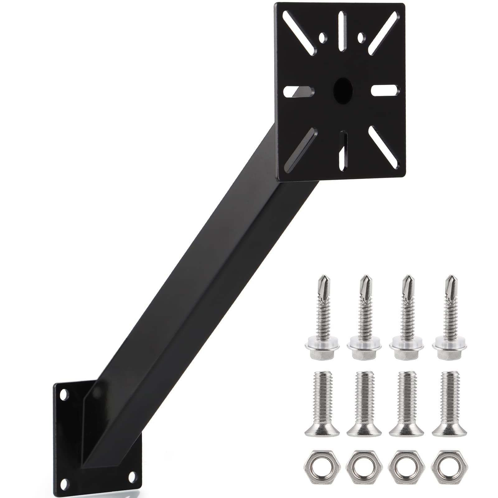 MOLIGOU Keypad Mounting Post Bracket, Universal Gooseneck Keypad Pedestal for Automatic Gate Opener Systems