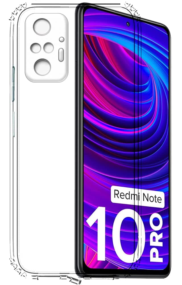 Tough Lee Back Cover Case for Mi Redmi Note 10 Pro/Pro Max (Flexible | TPU | Transparent)