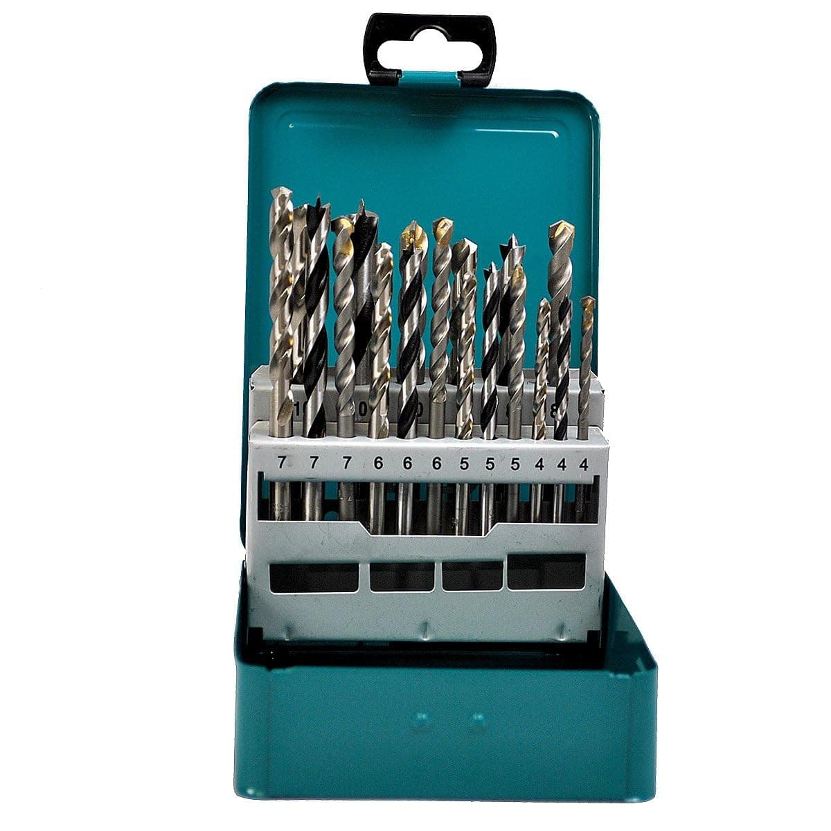 D-47173 Mixed Drill Set Metal Box - Multi-Colour (18-Piece)