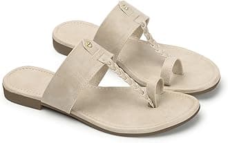 Naitik Women's Kolhapuri Chappal, Casual Flat Sandals, Ladies Slipper Ethnic Footwear for Party & Occasions