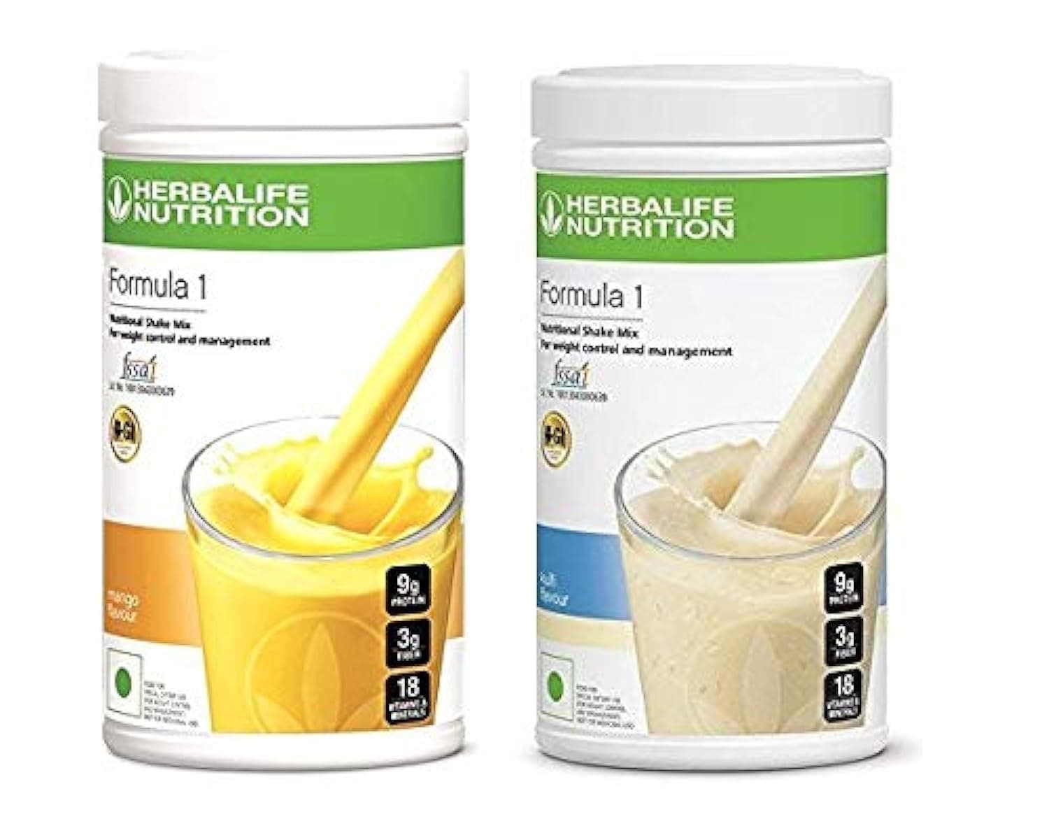Formula 1 Nutritional Shake Mix Mango and Kulfi, 500 g Each - Combo Pack of 2