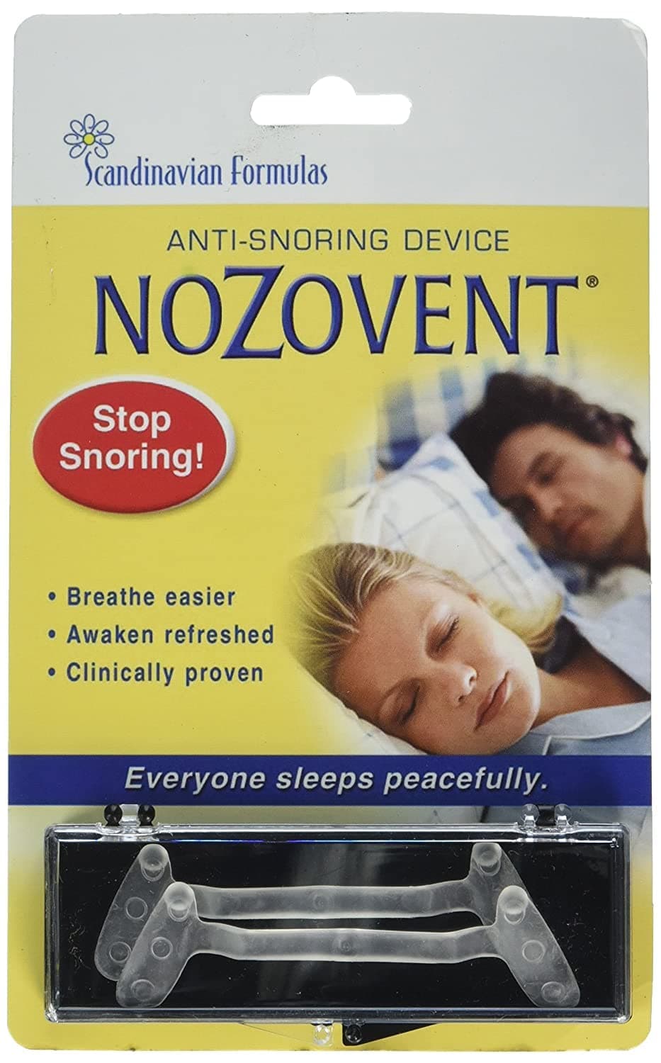 Nozovent Anti-Snoring Device, 2 Count