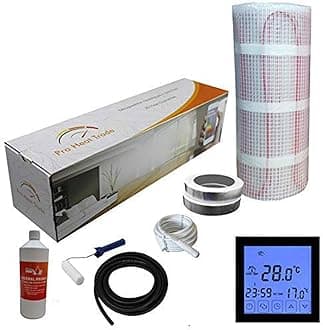 Electric Underfloor Yellow Box Heating kit 150w - 6.0m2 - Black Touch Thermostat