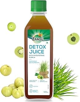 Zandu Detox Juice 500ml, Rich in Vitamin C, Helps with Body Detox and Blood Purification, 100% Ayurvedic and Natural