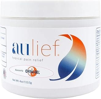 Aulief Pain Relief Cream Arthritis & Muscle Rub for Sore Muscles & Joint Pain, Neck, Knee & Back Aches, Premium Dye-Free White Topical Gel, 4 oz Jar
