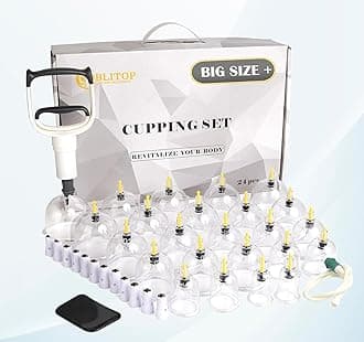 Cupping Therapy Set, Large Size V2.0 for Women Men Vacuum Cup for Body Muscle Back Pain Relief Massage Suck Cellulite Suction Device Cups Cupping Therapy Set