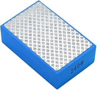 Serplex® Diamond Hand Polishing Pads, 240 Grit Sanding Pads for Tile, Concrete, Glass, Ceramics, Marble, Granite - Wet or Dry Sanding Block, 90 x 55 x 30 mm