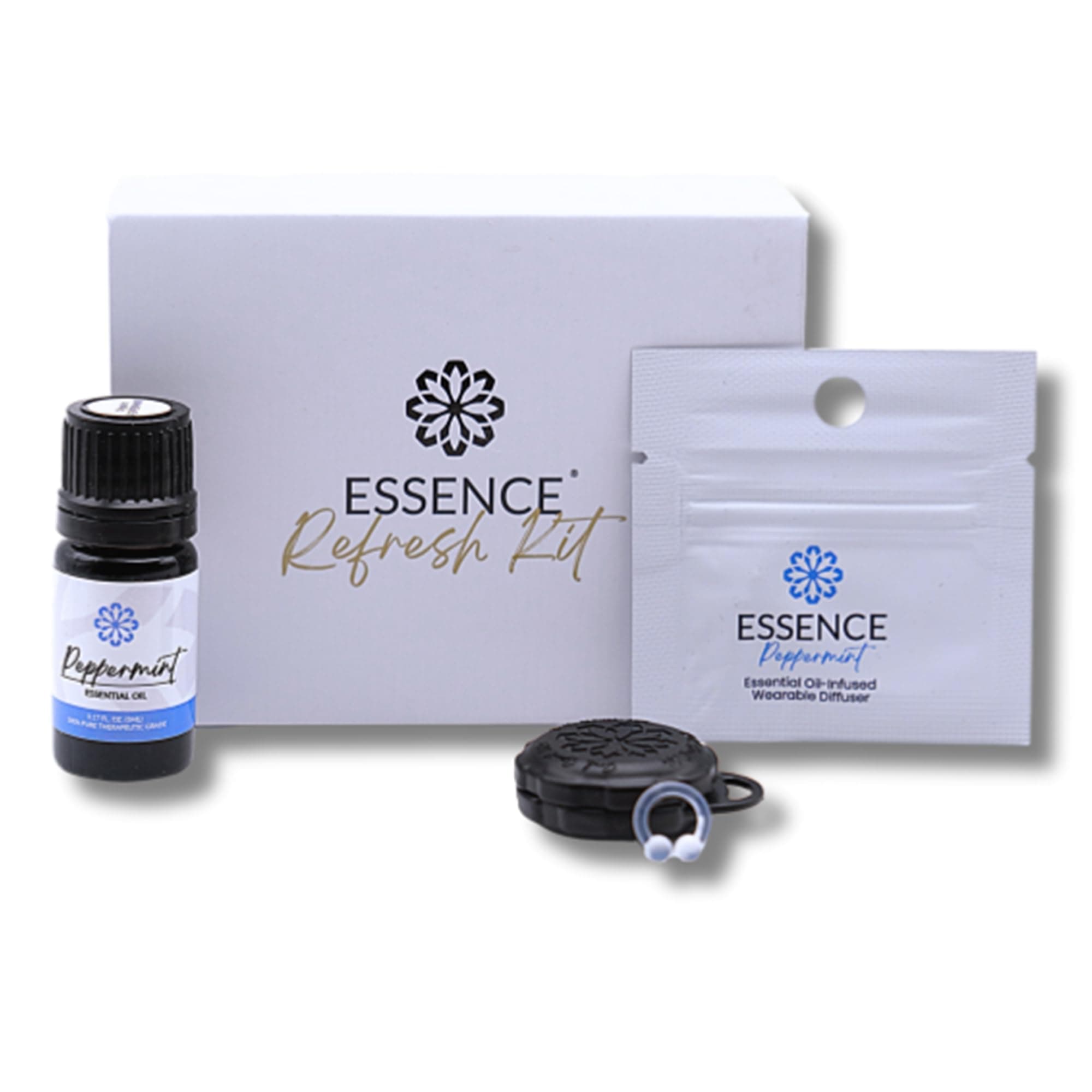 Essence Nasal Diffuser with Essential Oil Ring Upgrade Kit for Silicone Nasal Inhaler (Mint)