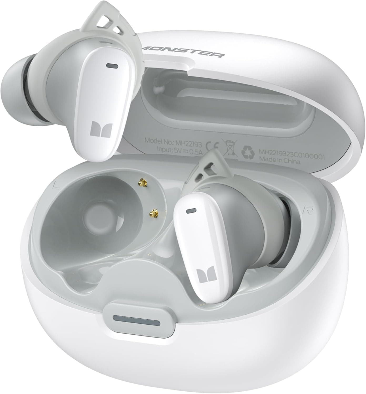 N-Lite 206 Wireless Earbuds Bluetooth 5.4 in Ear Headphones, Bluetooth Ear Buds Built-in Microphone, Touch Control, Comfortable Fit, USB-C Fast Charging, IPX6 Waterproof, 25H Playtime, White