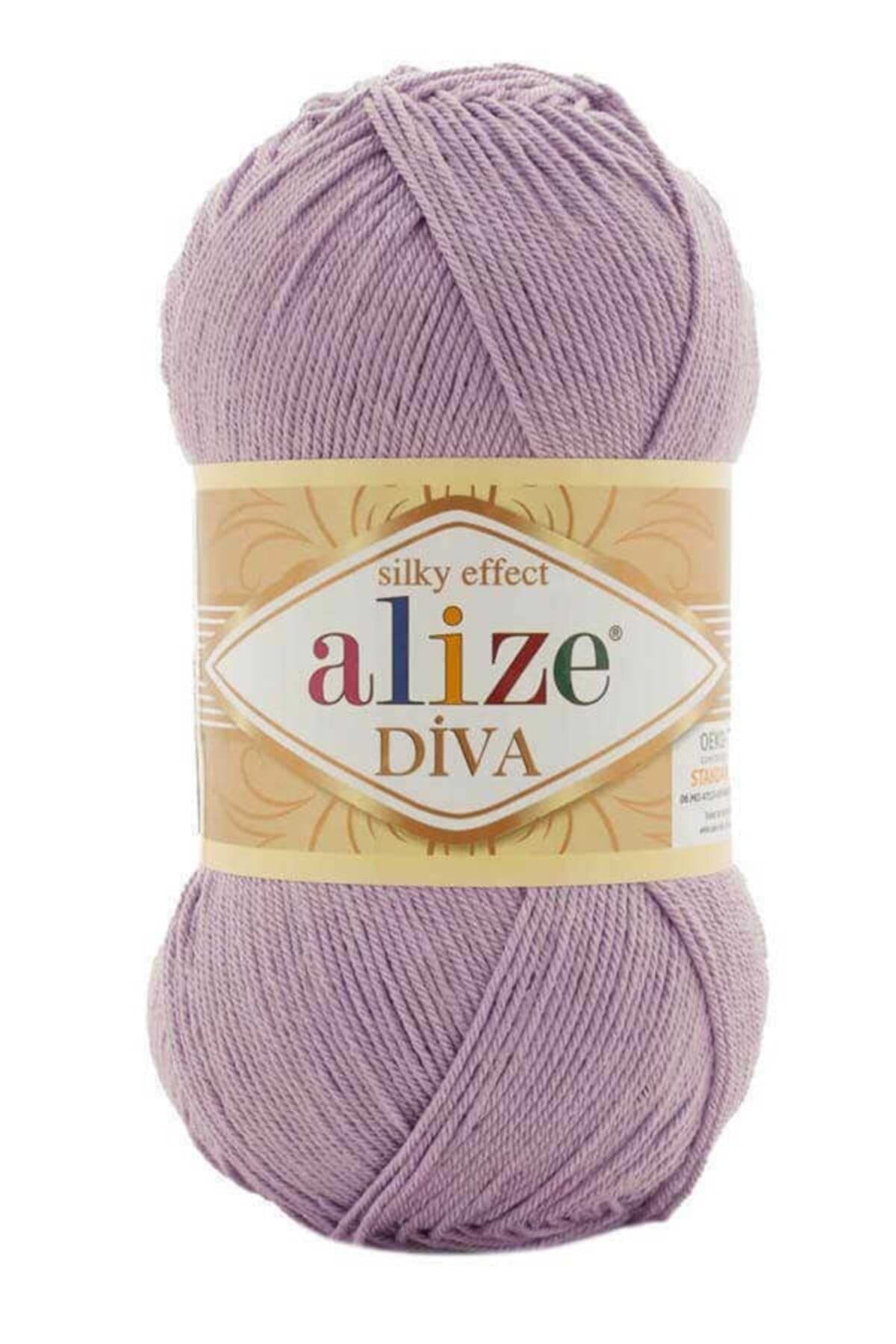 Alize Diva Silk Effect 100% Microfiber Acrylic Yarn 1 Ball skeins 100gr 383yds (505 - Dusty Powder)