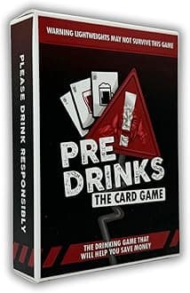 DRUNK GAMES Pre-Drinks Card Game - Ultimate Drinking Games for Adults w/Nonrepetitive 53 Cards & Tough Forfeits - Pre-Drinks Card Based Drinking Games - Brutal Card Game Before Going Out