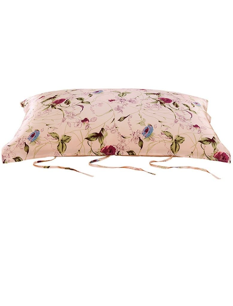 Ayiyoy 100% Mulberry Silk Pillow Covers With Three Straps Underside Standard/Queen