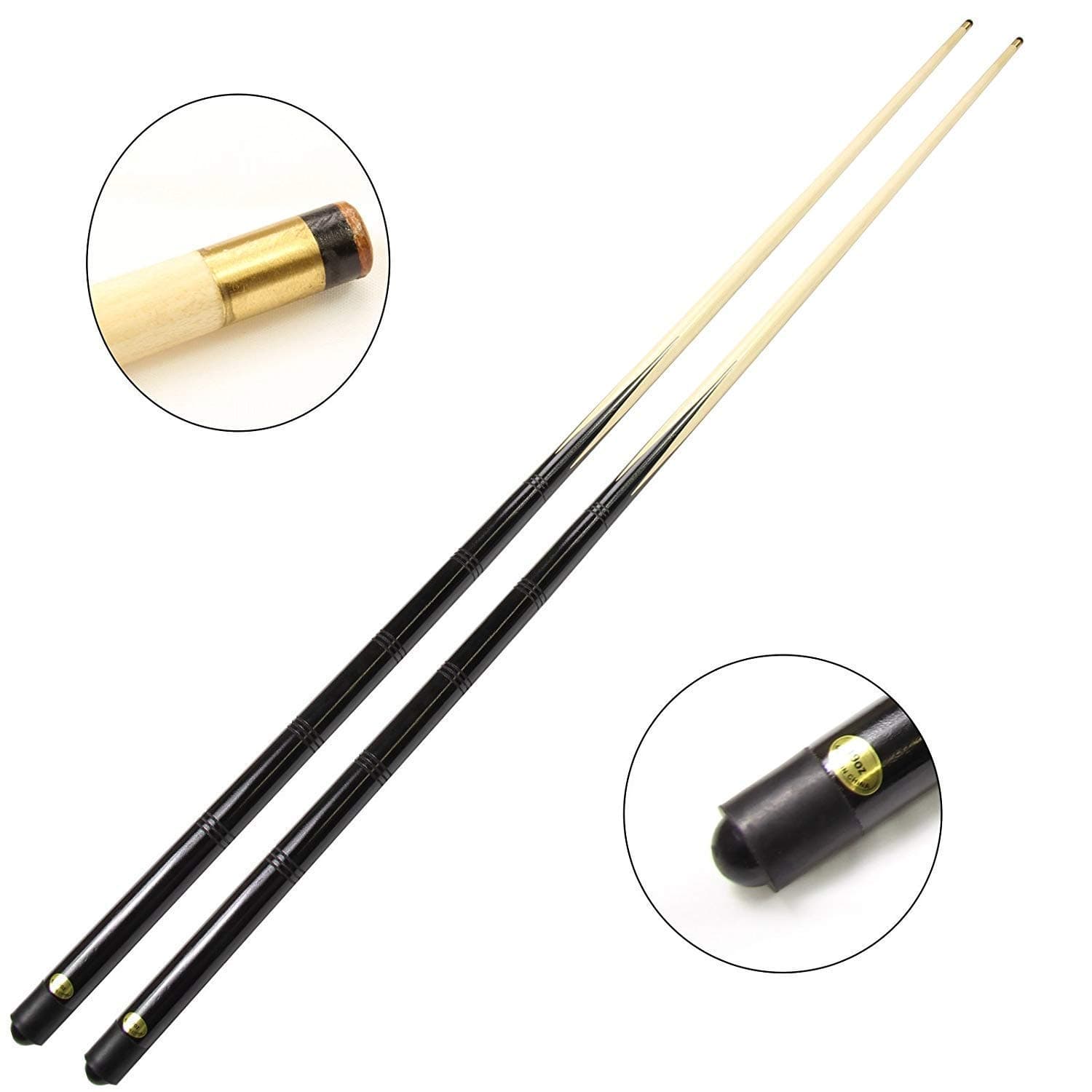 2 x 57" One Piece Snooker or Pool Cues