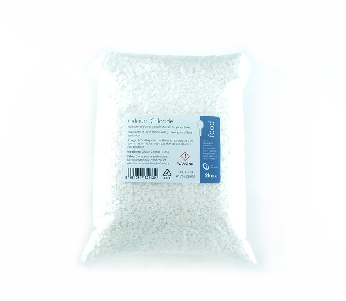 Calcium Chloride - 2kg (Dihydrate Flakes)