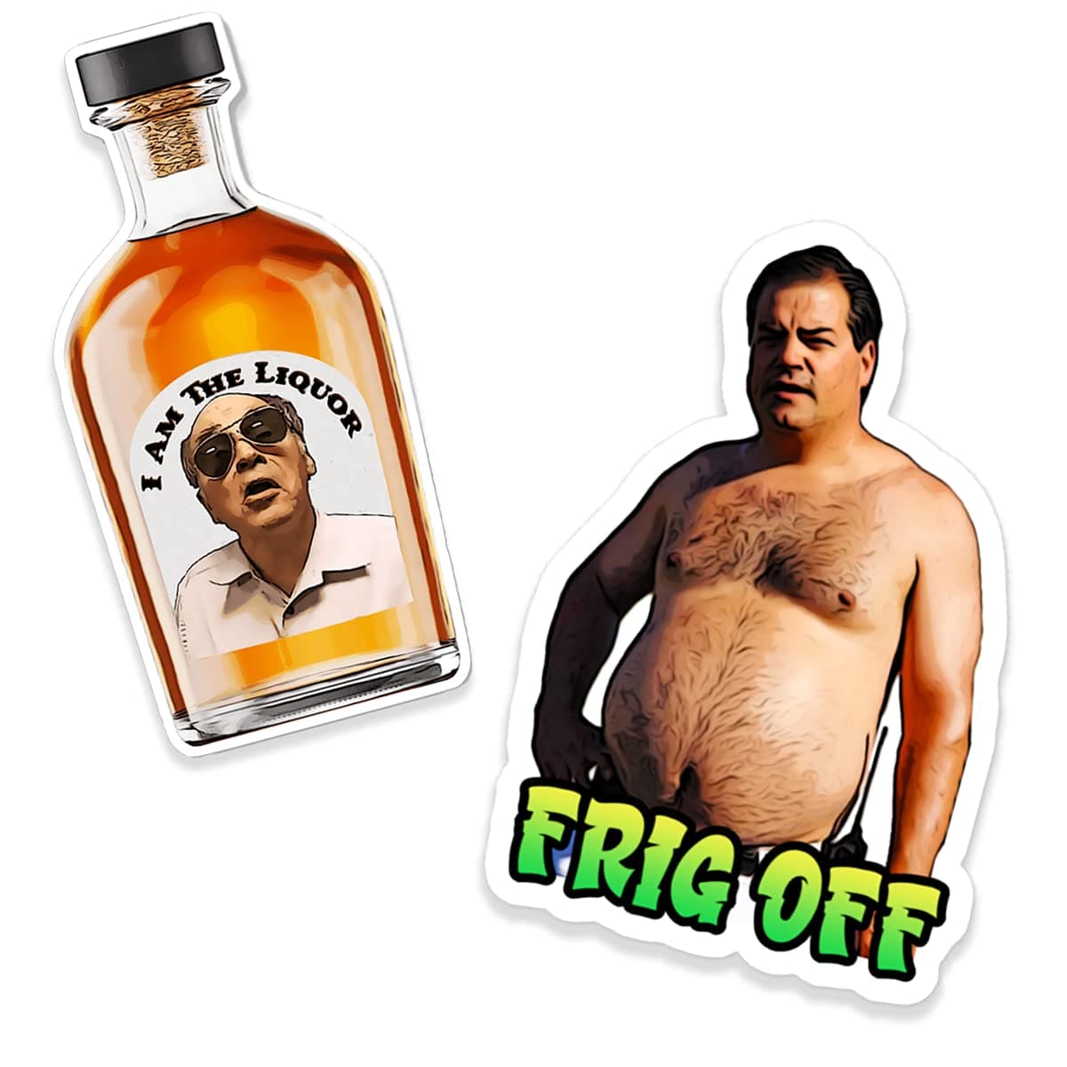 LEAD & LEATHERTrailer Park Boys Bubbles Sticker Pack (2 Pack) Mr. Lahey & Randy Stickers, Official Trailer Park Boys Merchandise, Trailer Park Boys Merch, Stickers for Men