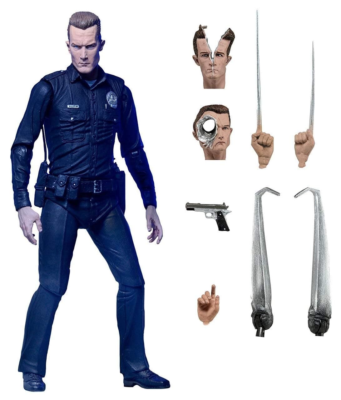 Ultimate T-1000 Terminator Action Figure, 2-7", Multicolor