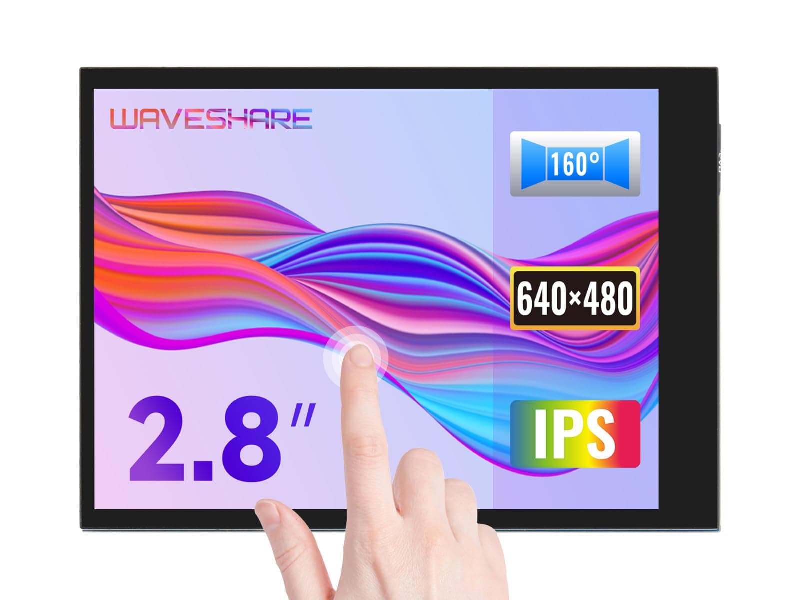 2.8 inch Capacitive Touch Screen LCD for Raspberry Pi 480 x 640 DPI IPS Display Fully Laminated Toughened Glass Cover Low Power Solution