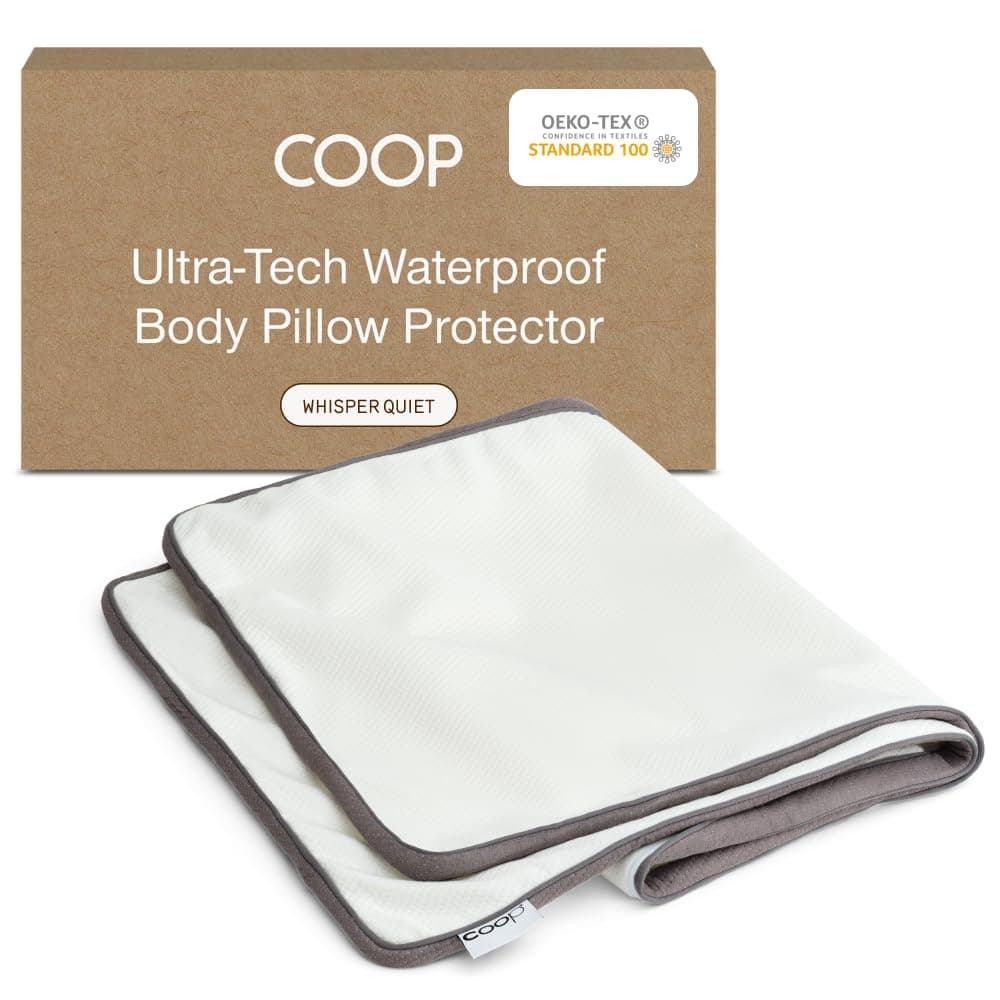 Coop Home Goods Ultra-Tech Body Pillow Protector for Memory Foam Pillows, Waterproof, Body Pillow Covers, Oeko-Tex Certified, Breathable, Zippered Covers, Machine Washable