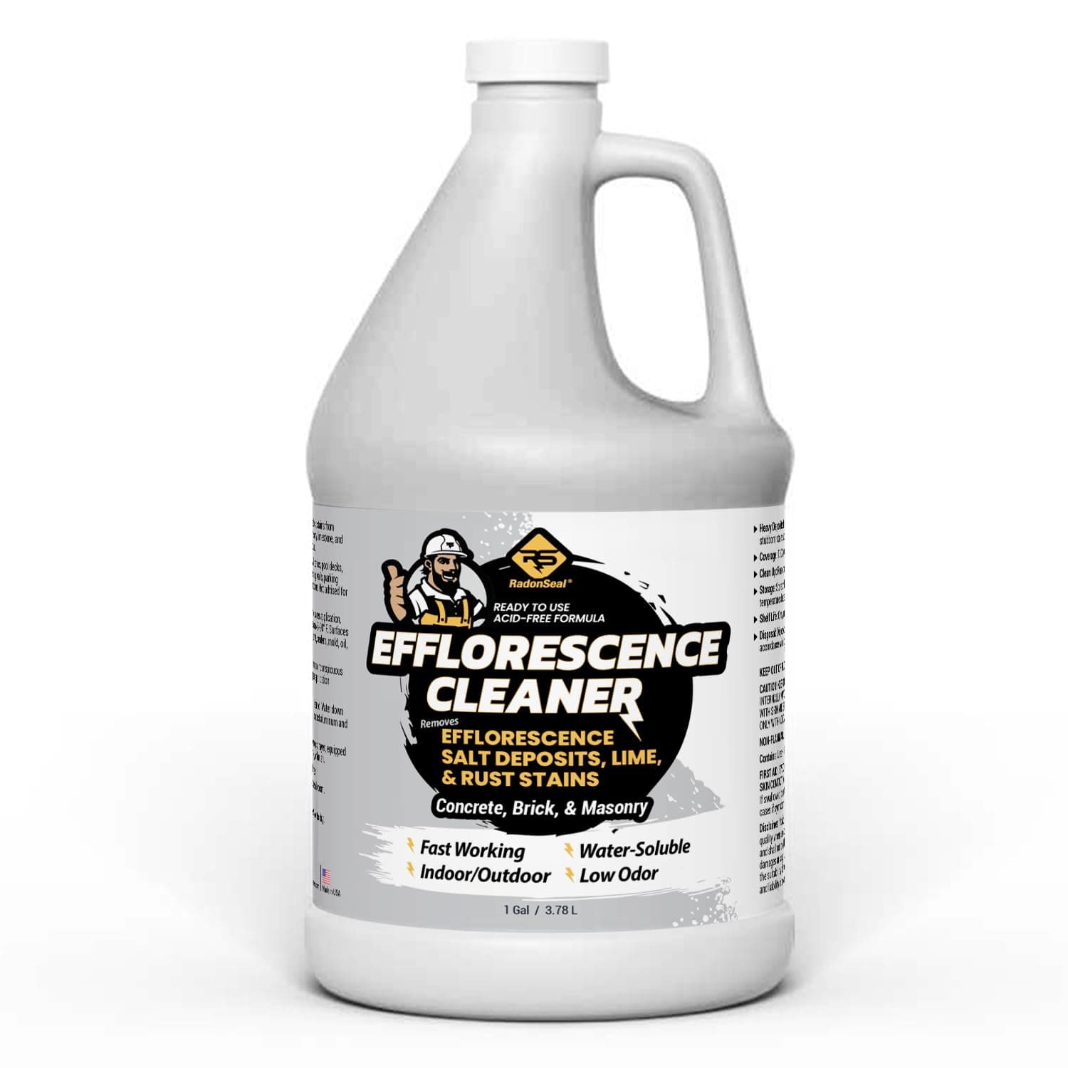 Efflorescence Remover - Cleans Efflorescence, Mortar Haze, Lime, and Rust Stains