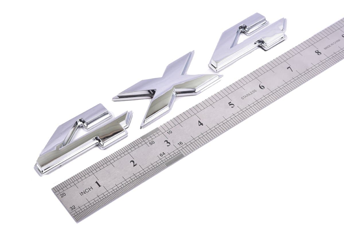 Aimoll RAM 4X4 Emblems Nameplate 3D Decals Stickers for RAM 1500 2500 3500 (Chrome)