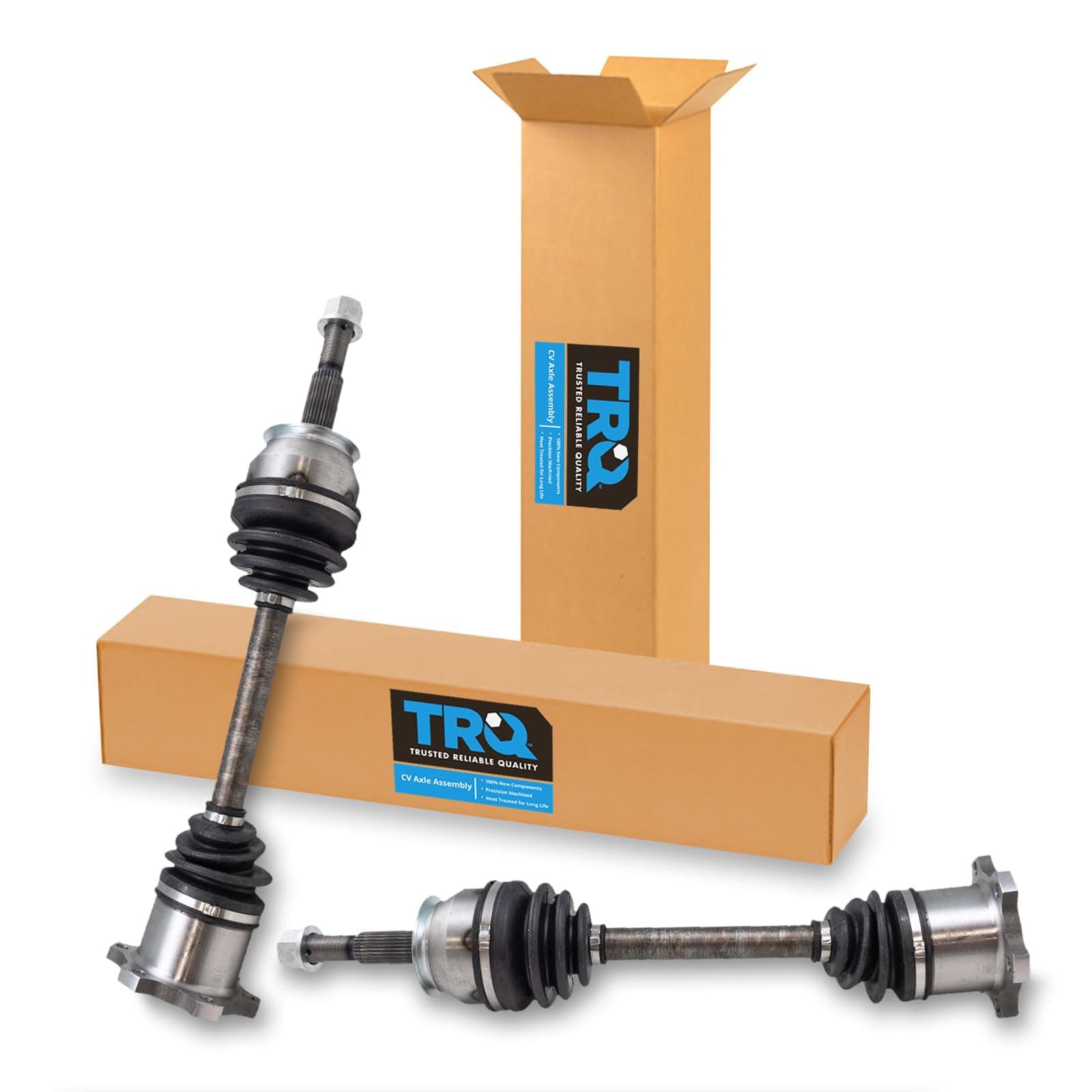 TRQ Front Driver and Passenger Side CV Axle Assembly Set 2 Piece Compatible with 2005-2015 Nissan Armada 4WD 2004-2015 Titan 4WD 2004-2010 Infiniti QX56 4WD 2004 Nissan Pathfinder Armada 4WD