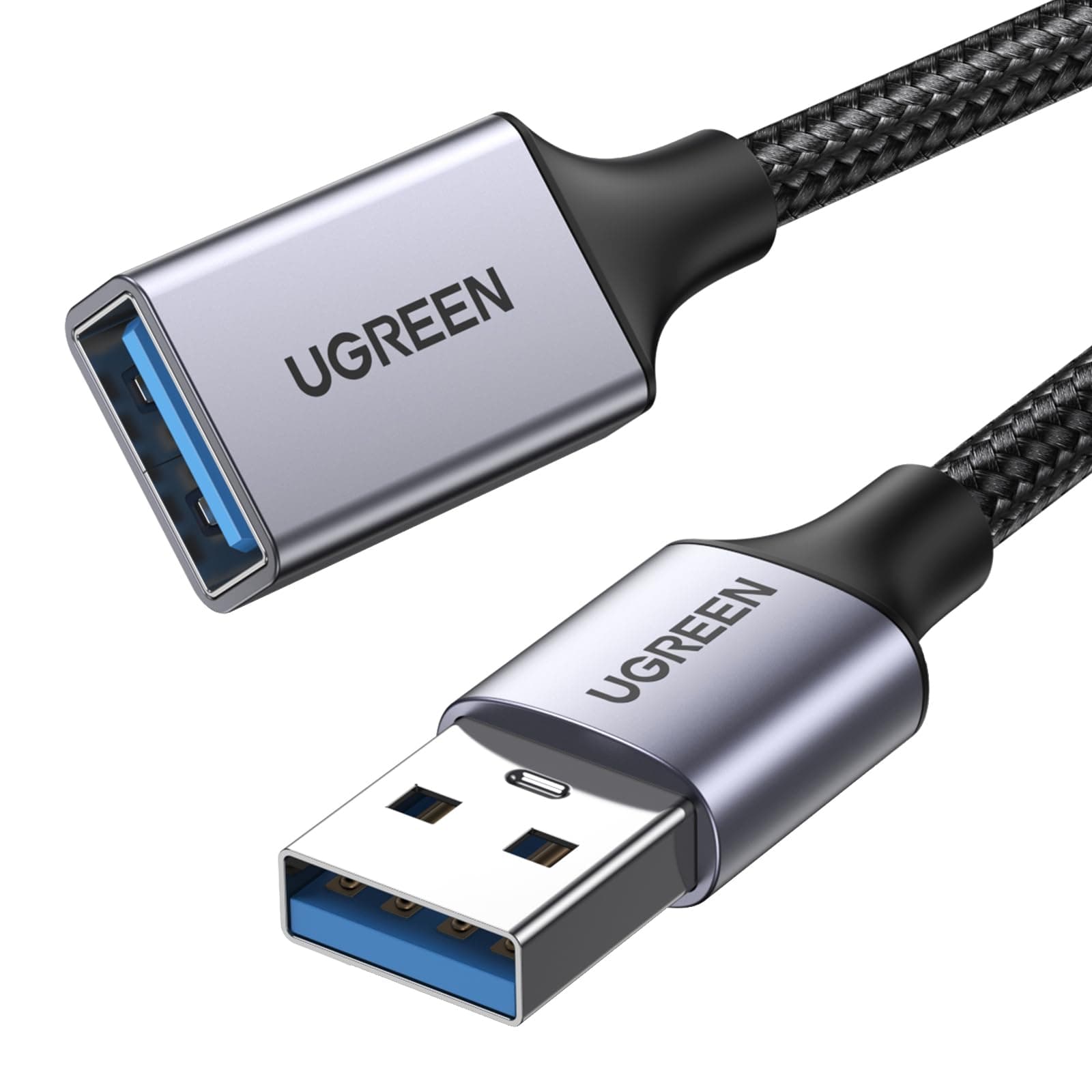 UGREEN USB Extension Cable, USB 3.0 Extender Male to Female 5Gbps High Speed Transfer, Extension Lead Compatible with Keyboard, Mouse, U Disk, Printer, Scanner, Gaming Controller, Charging Cable 1M