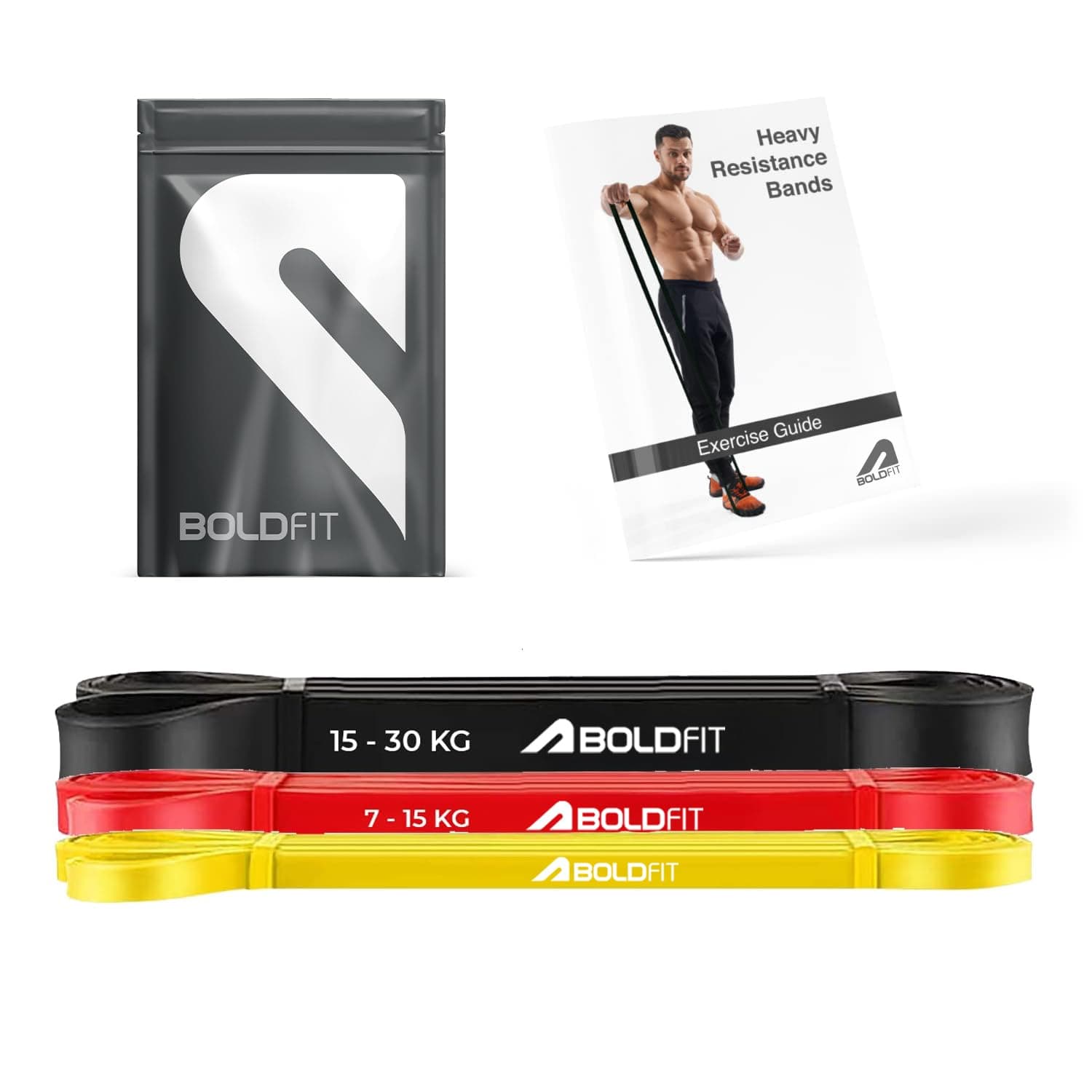 Boldfit Heavy Resistance Band for Workout Set Exercise & Stretching Pull Up Bands for Home Exercise Bands for Gym Men & Women Resistance Bands Loop Bands Toning Bands Resistance Band for Men